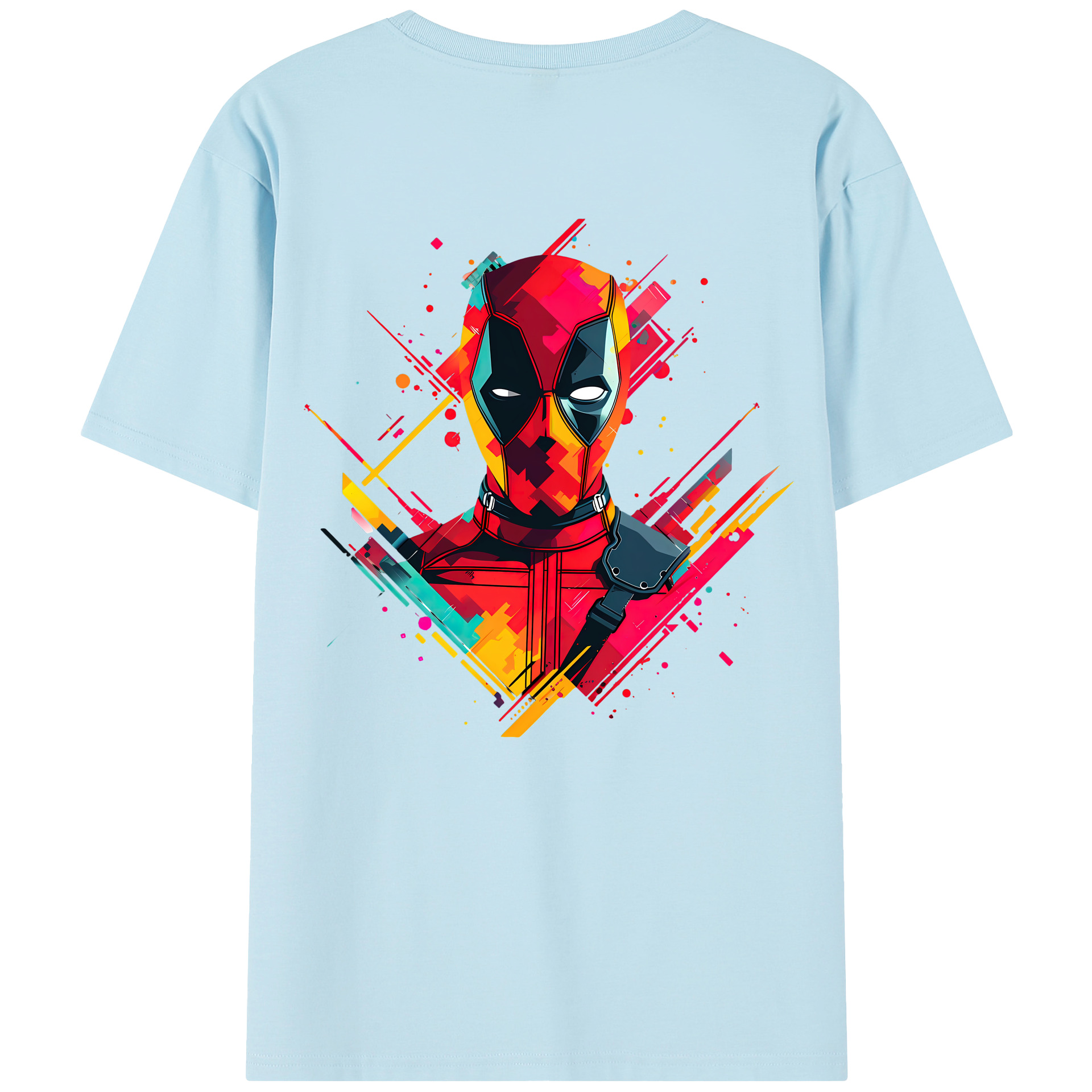 （画像用） Deadpool デッドプール 綿100％半袖Tシャツ（背面プリント）
